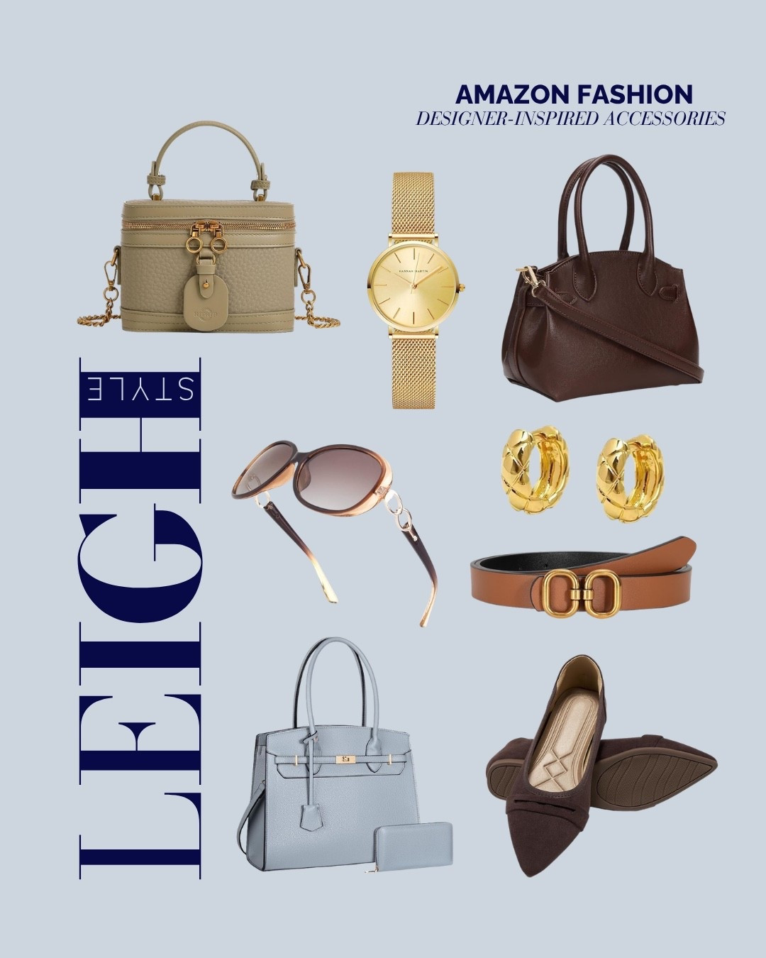 Designer-inspired Amazon accessories without the designer price tag ✨ Chic little upgrades that make any outfit look more expensive.

Amazon designer inspired accessories, Amazon fashion finds, expensive looking Amazon finds, affordable luxury style, Amazon handbags, designer inspired bags, Amazon jewelry finds, gold jewelry, Amazon watches for women, chic sunglasses, women’s belts, ballet flats, fall accessories, elevated accessories, quiet luxury style, classic accessories, Amazon fashion 2026