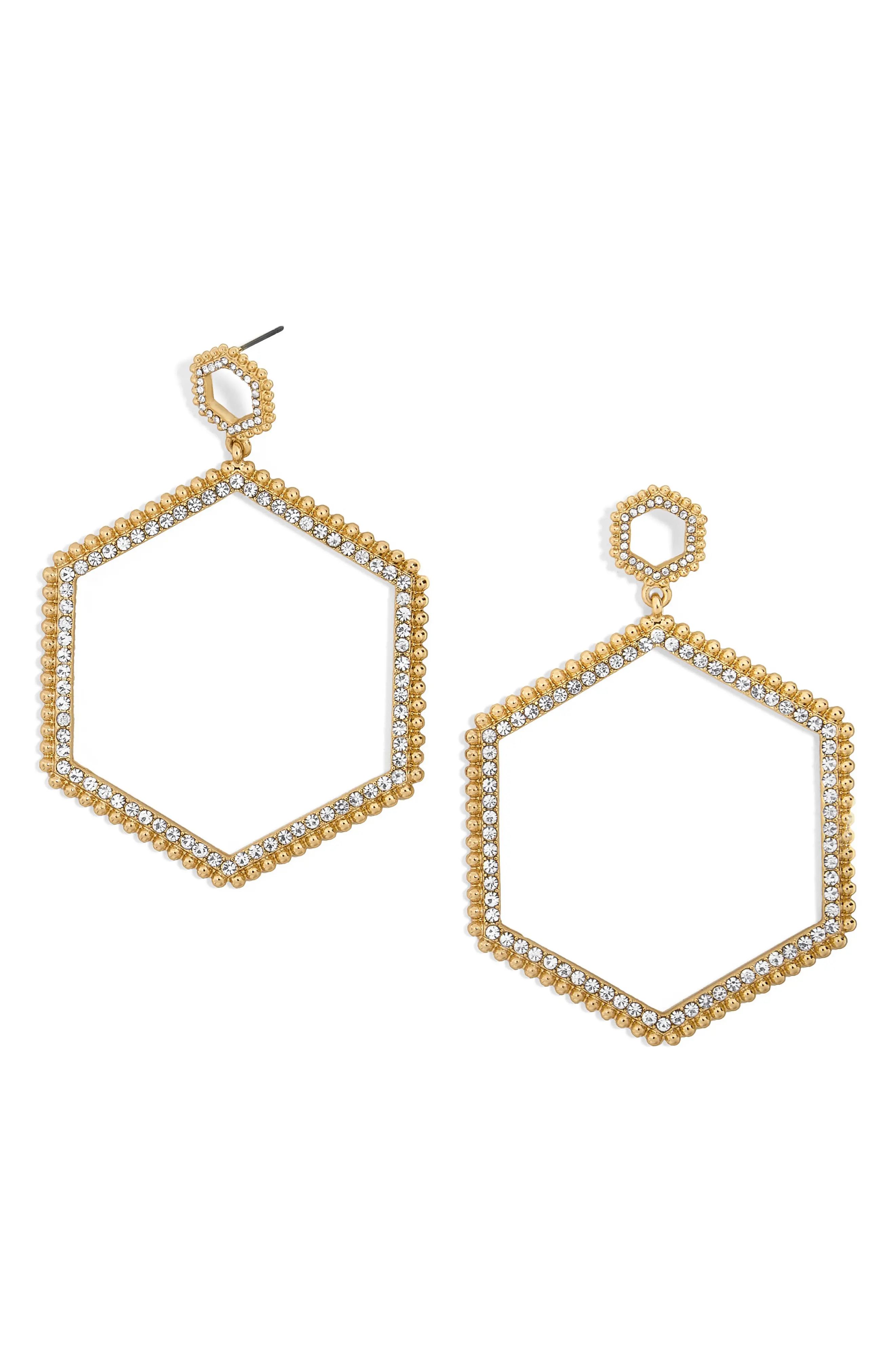 Hexagonal Hoop Earrings | Nordstrom