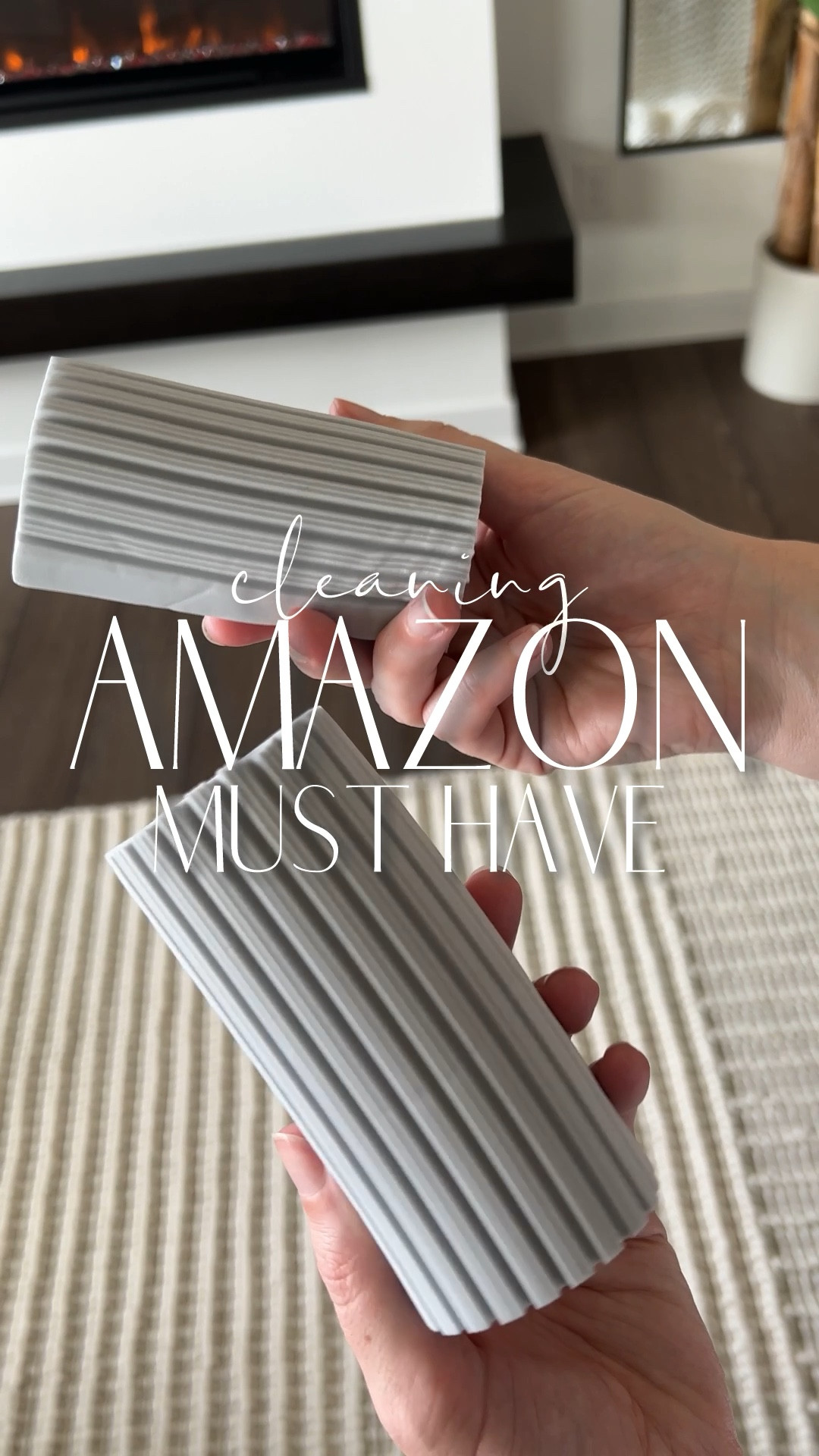 Amazon cleaning must have! This damp duster catches all the dust and hair in the grooves and is able to get in those corners and rinses off with water. Perfect for vents, window seals, baseboards and more!

#LTKFindsUnder50 #LTKHome #LTKVideo