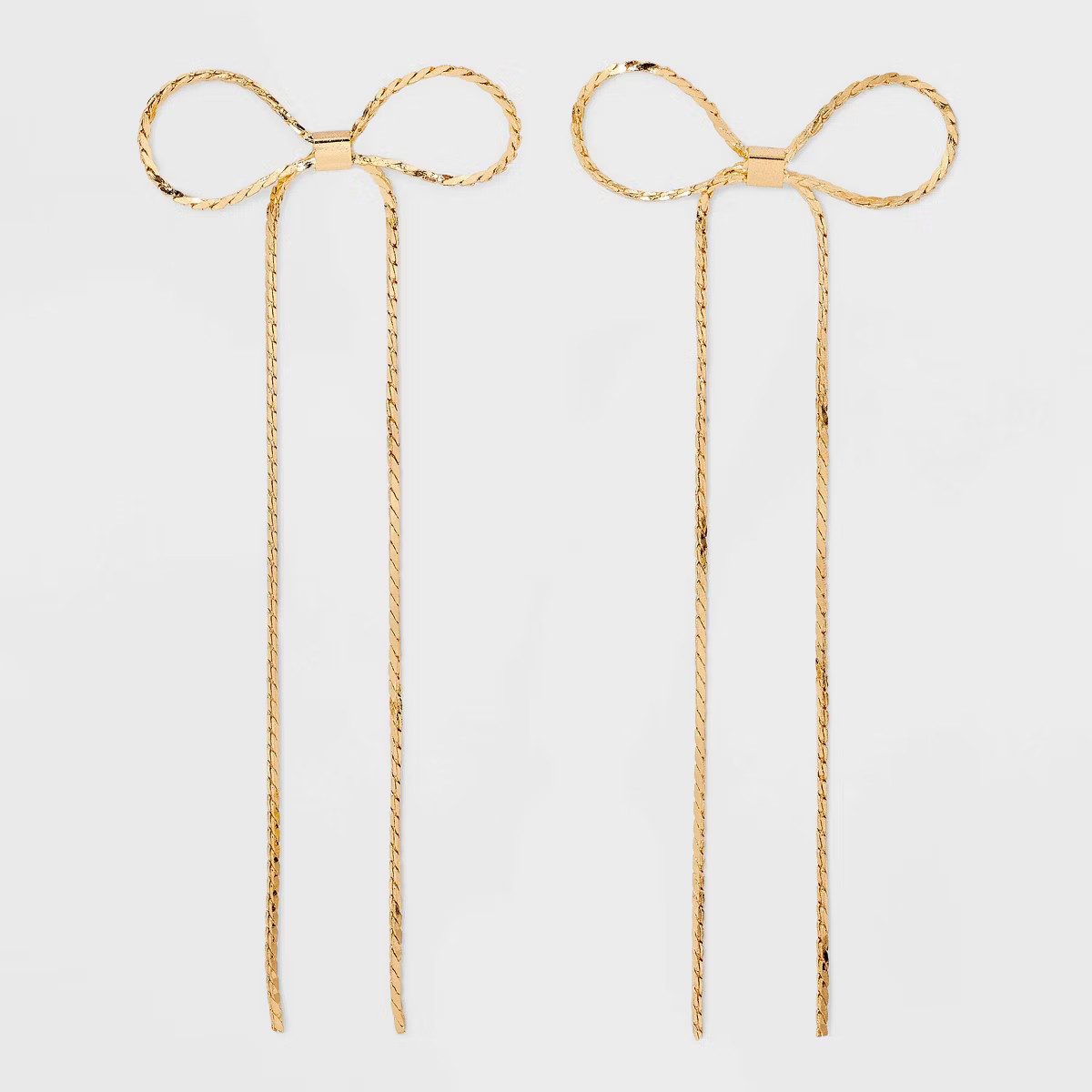 Charming Dainty Bow Earrings - Gold | Target
