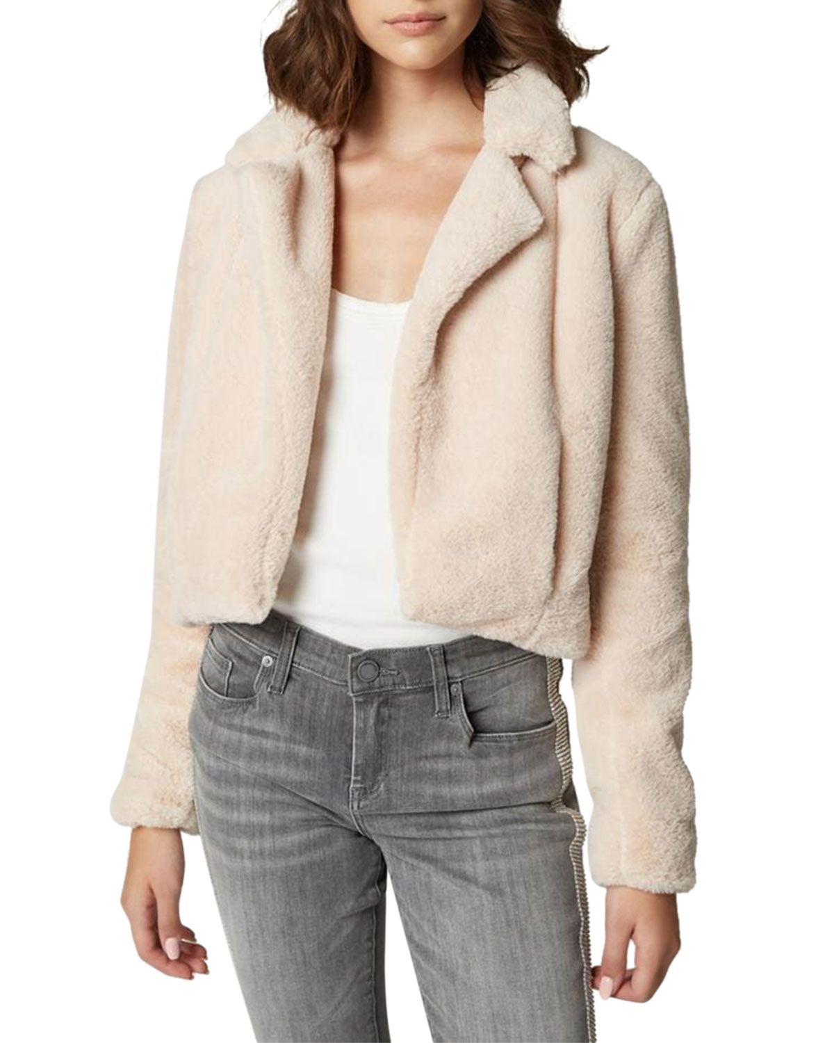 Cropped Faux-Fur Jacket | Neiman Marcus