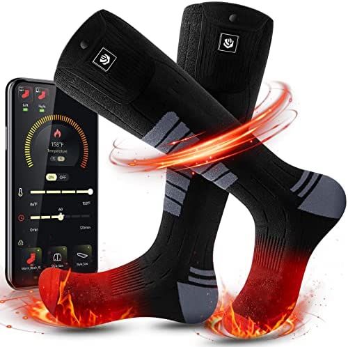 Heated Socks for Men Women Rechargeable Washable 19.24WH 7.4V Battery Operated Heating Socks with... | Amazon (US)