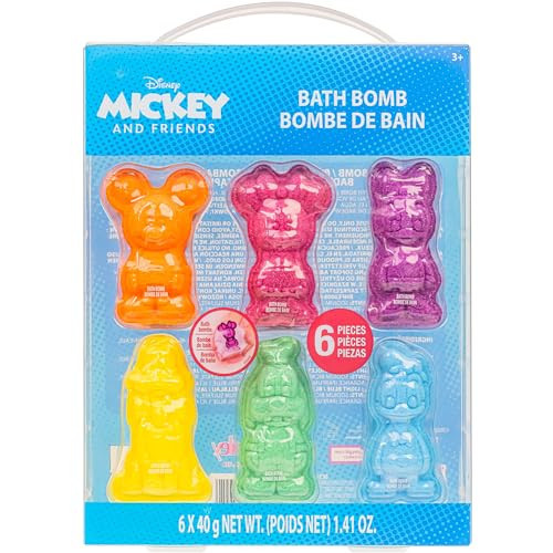 Mickey Minnie and Friends Bubblegum Scented Bath Bombs - Ages 3+ Character Molded Bath Bombs – Fun & Bright Colors by Townley Girl | Amazon (US)
