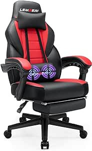 LEMBERI Video Game Chairs with footrest, Big and Tall Gamer Chair for Adults, 400lb Capacity, Rac... | Amazon (US)