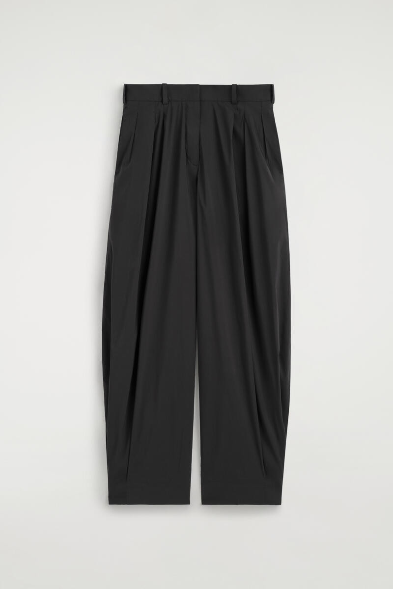 Pleated Cotton-Blend Balloon Pants | COS (US)
