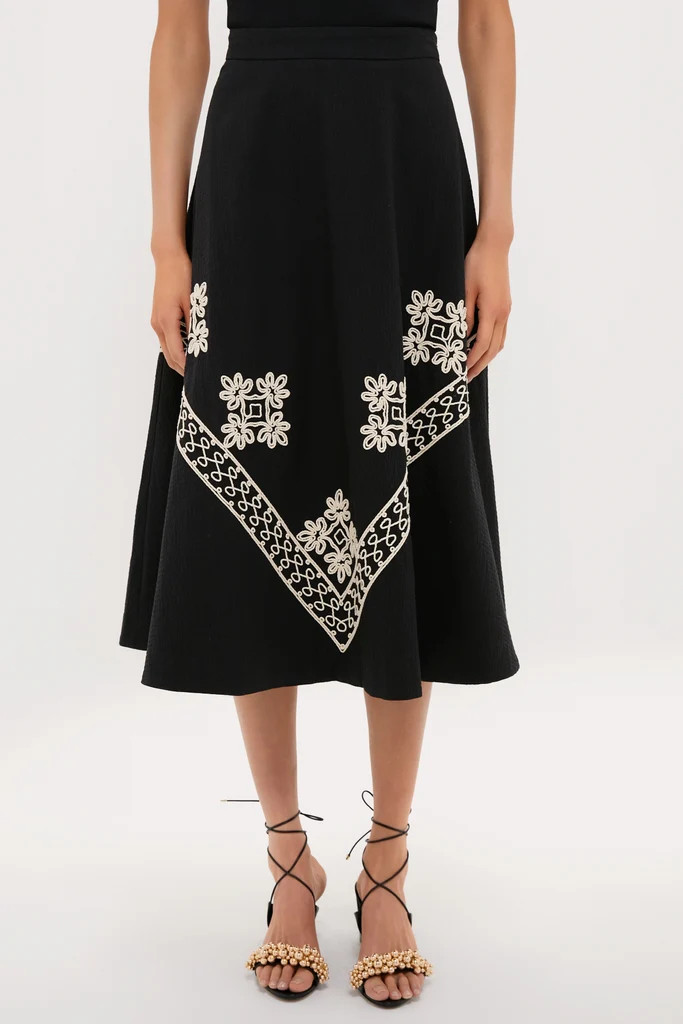 Soutache Cotton Andrea Circle Skirt | Tuckernuck (US)