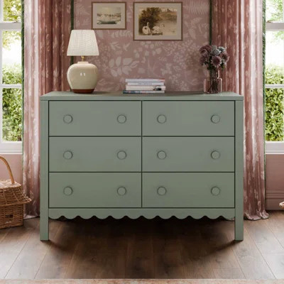 Sammy Scallop 6-Drawer Dresser | Wayfair North America