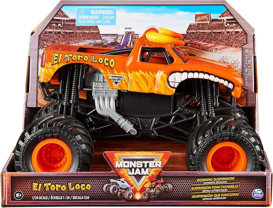 Monster Jam, Official El Toro Loco Monster Truck, Collector Die-Cast Vehicle, 1:24 Scale, Kids To... | Amazon (US)