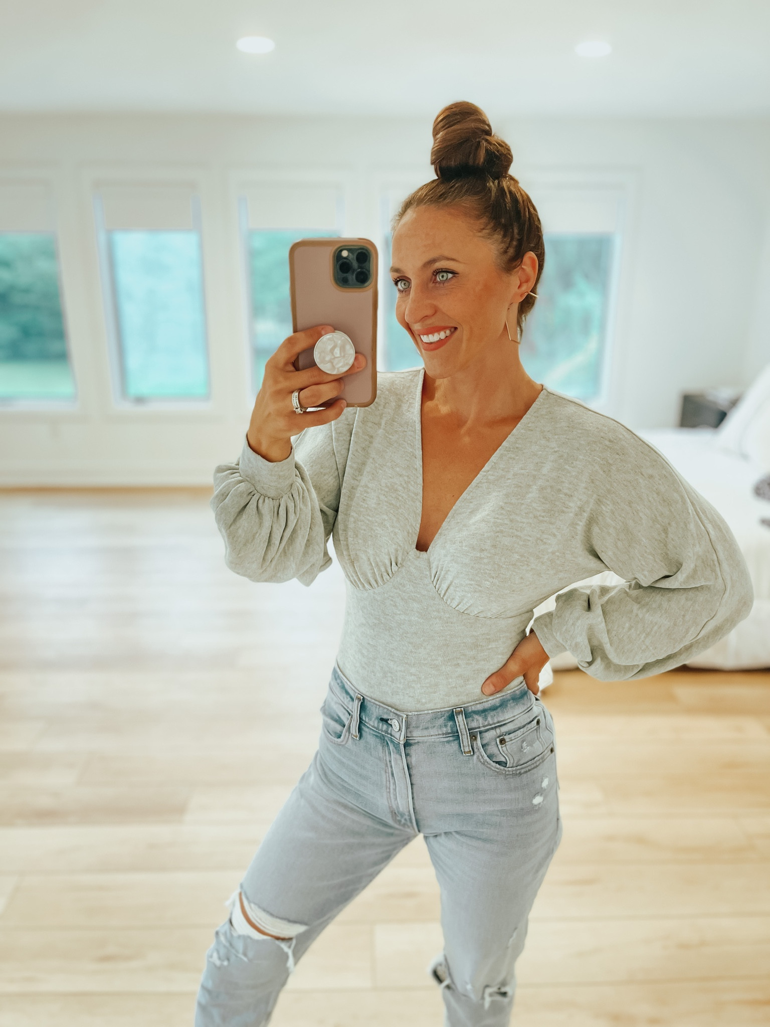 Revolve bodysuit fits true to size and is so comfortable! Highly recommend. Plunge bodysuit, deep v bodysuit, 

#LTKsalealert #LTKSeasonal #LTKstyletip