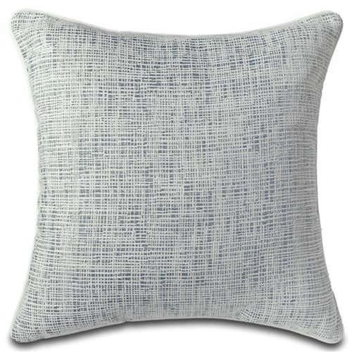 Kara Coastal Blue Textured Outdoor Pillow - 22x22 | Kathy Kuo Home