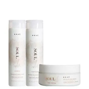 Kit Braé Soul Color - Shampoo 250 ml + Condicionador 250 ml + Máscara de Hidratação 200 g | Amobeleza (BR)
