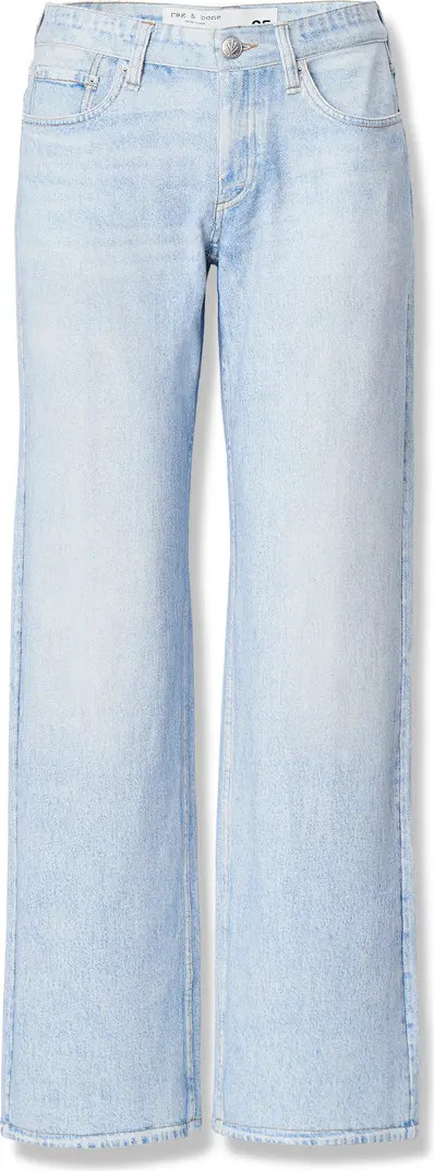 rag & bone rb Miramar Saige Mid Rise Wide Leg Cotton Terry Sweatpant Jeans | Nordstrom | Nordstrom