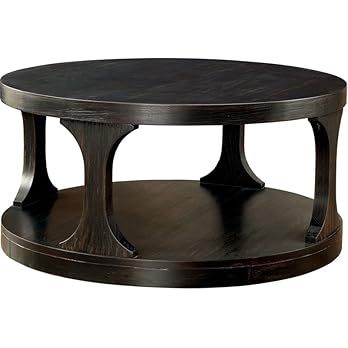 BOWERY HILL Transitional Wood Coffee Table in Antique Black | Amazon (US)