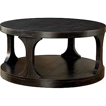 BOWERY HILL Transitional Wood Coffee Table in Antique Black | Amazon (US)