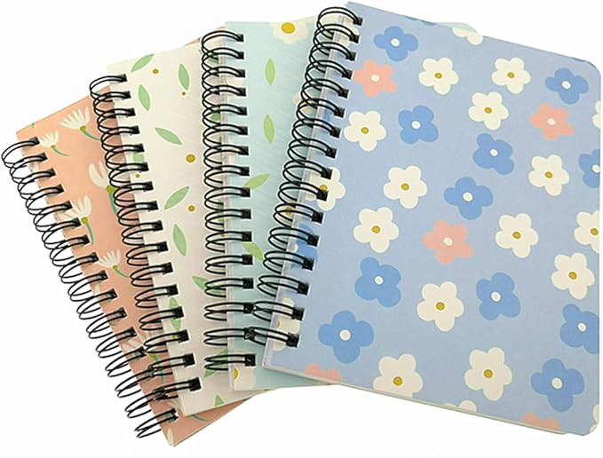 ALIMITOPIA 4 Pack Small Spiral Notepad Journal,Wirebound Ruled Sketch Book Notebook Diary Memo Pl... | Amazon (US)