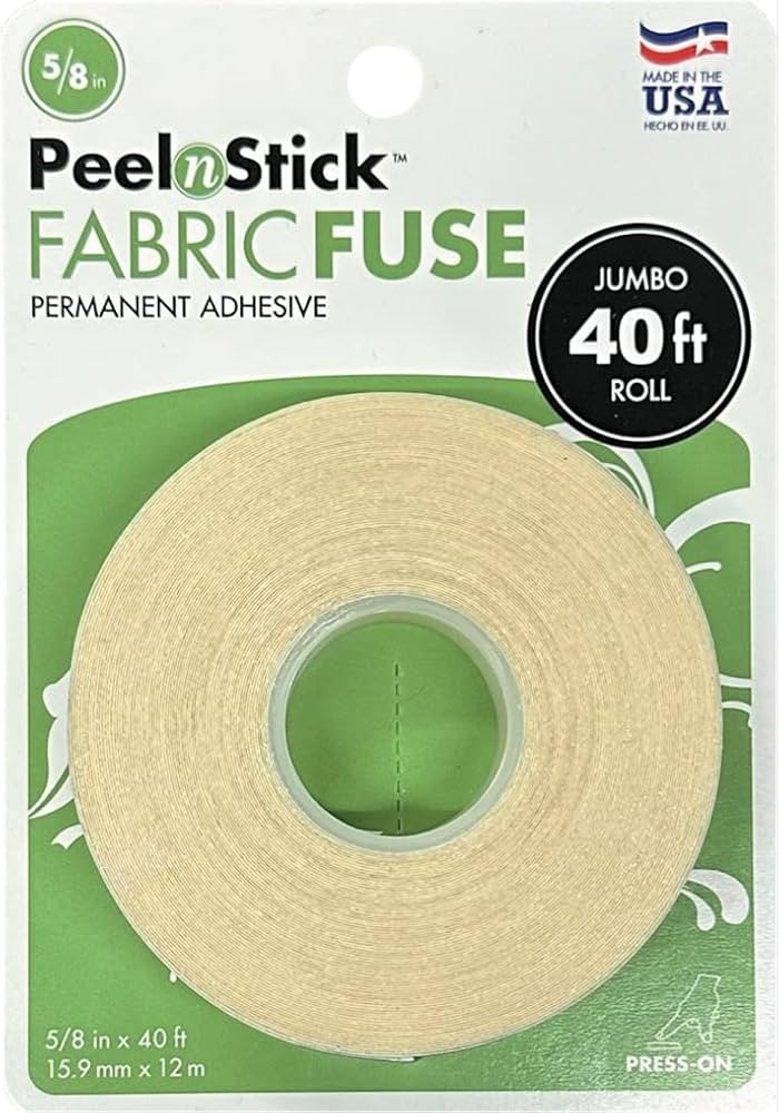 HeatnBond PeelnStick Fabric Fuse Hem Tape - Double Sided Fabric Adhesive - No-Sew, No-Iron Hemmin... | Amazon (US)