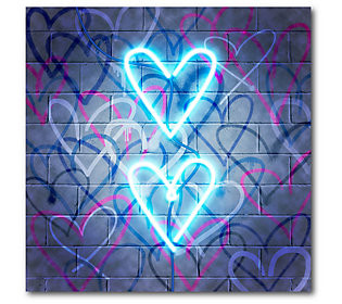 Courtside Market Neon Heart I 16 x 16 Canvas Wa ll Art | QVC