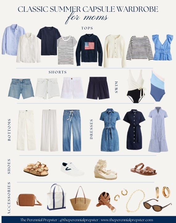 My 2025 classic summer capsule wardrobe for moms! This classic and timeless, coastal inspired capsule wardrobe was made with busy, everyday mom life in mind. It includes lots of linen, a few favorite stripes, some tried-and-true basics, and some dresses to reach for when you want to feel a little extra special. Check out my other posts are outfit ideas directly from this capsule wardrobe. 

#LTKSeasonal #LTKTravel #LTKStyleTip