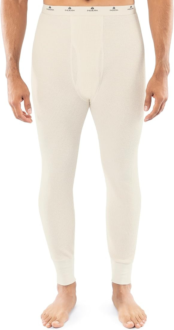 Indera Men's Heavyweight Cotton Waffle Long Johns Thermal Underwear Bottom | Amazon (US)