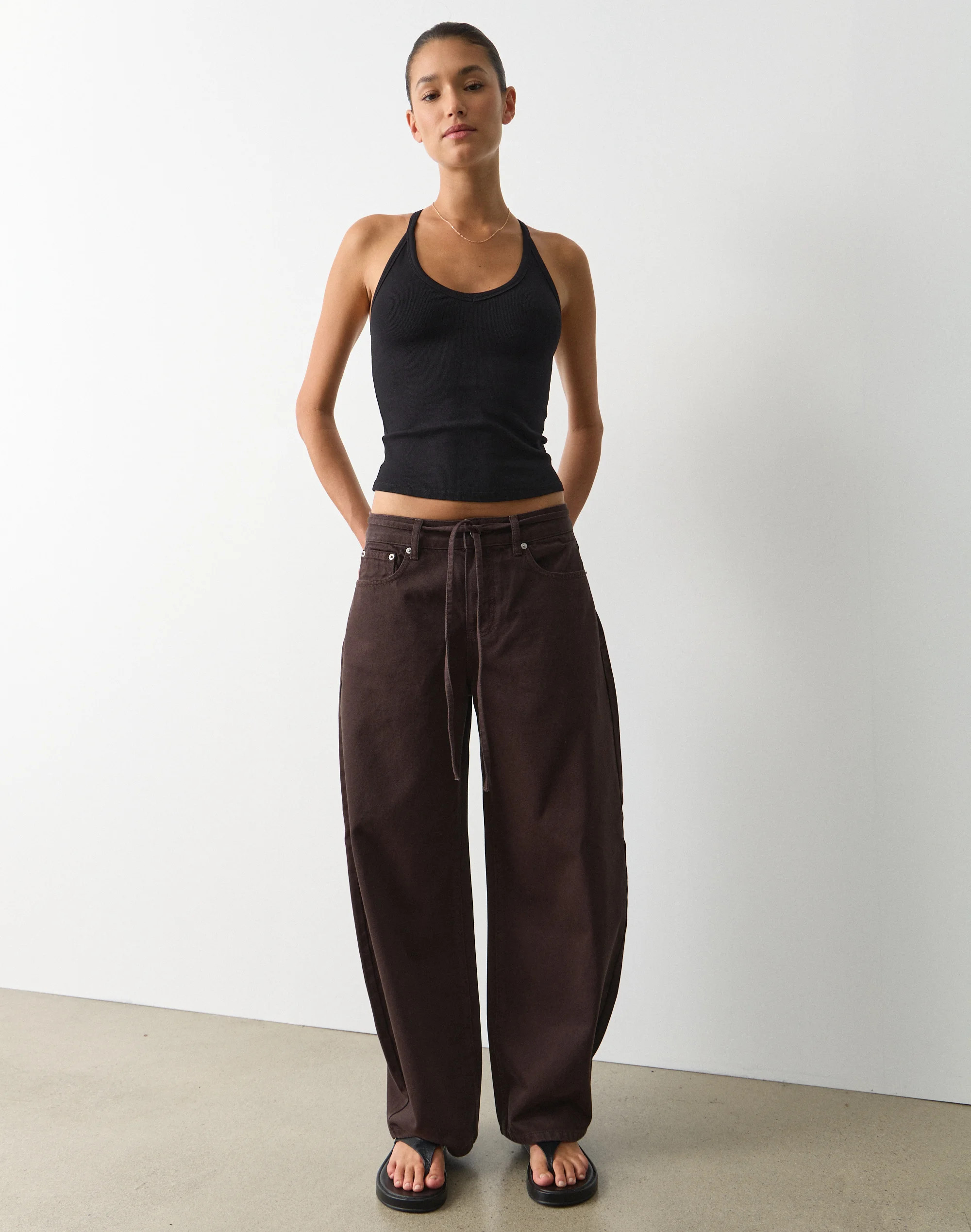 Tie Front Barrel Leg Jean | Glassons (Australia)
