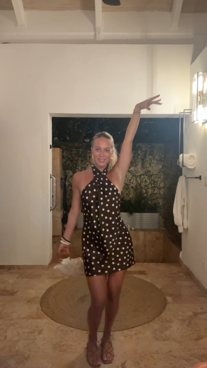 OOTD for our first night in the
DR! This Shell Bag is the BEST quality bag I've ever purchased from Amazon.
Love the Polka Dot dress.

#LTKootd #LTKSeasonal #LTKTravel
