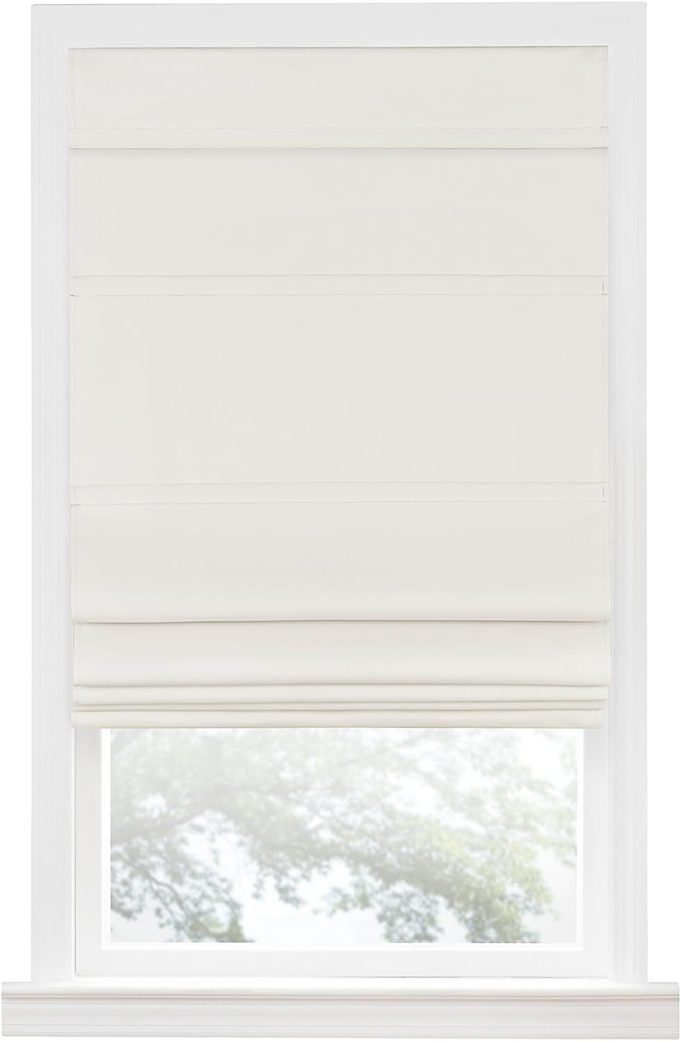 Achim Home Furnishings Achim Home Imports Cordless Blackout Window Roman Shade, 31" x 64", Ivory | Amazon (US)