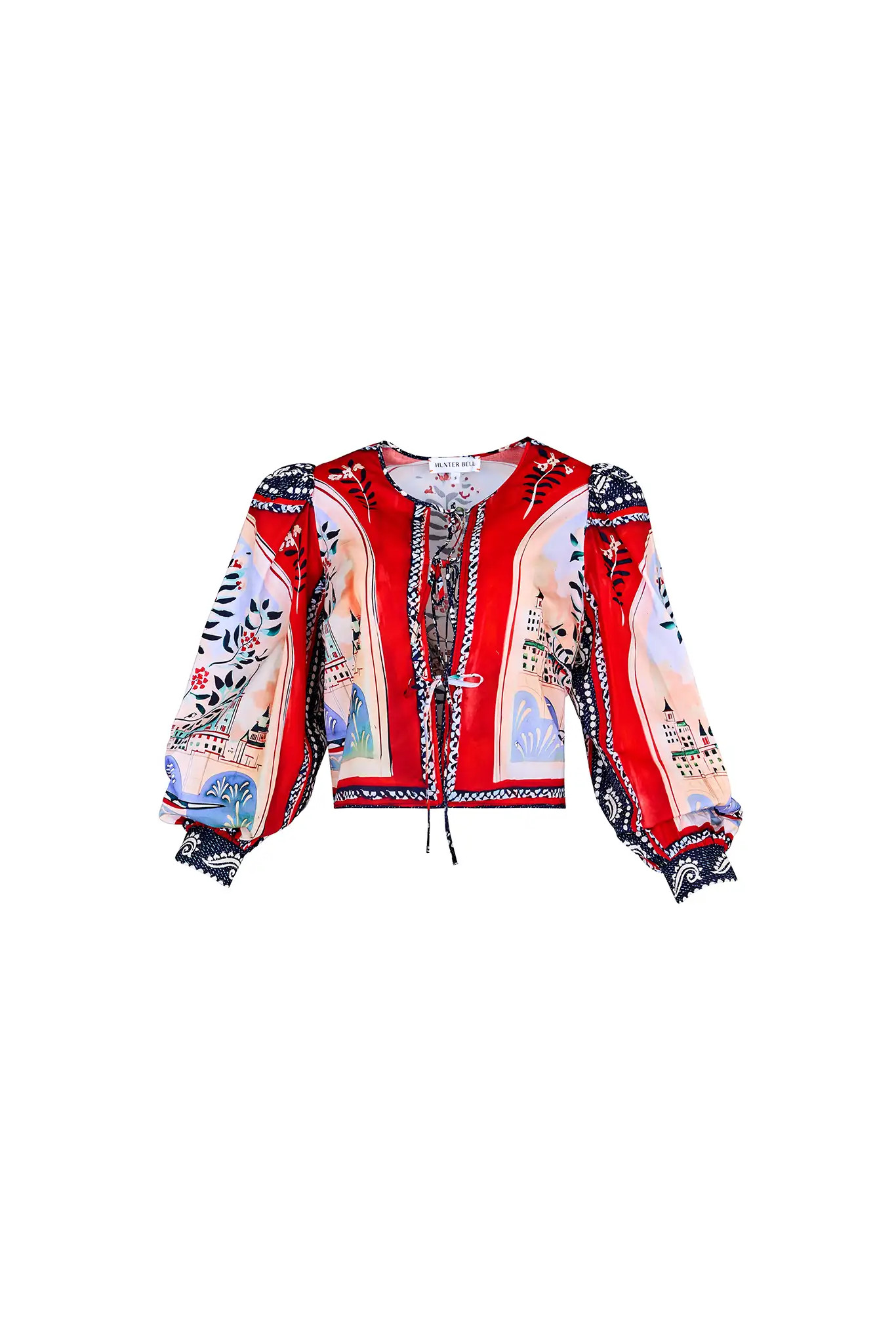 Katie Top | Tie Front Puff Sleeve Top | Hunter Bell | Hunter Bell