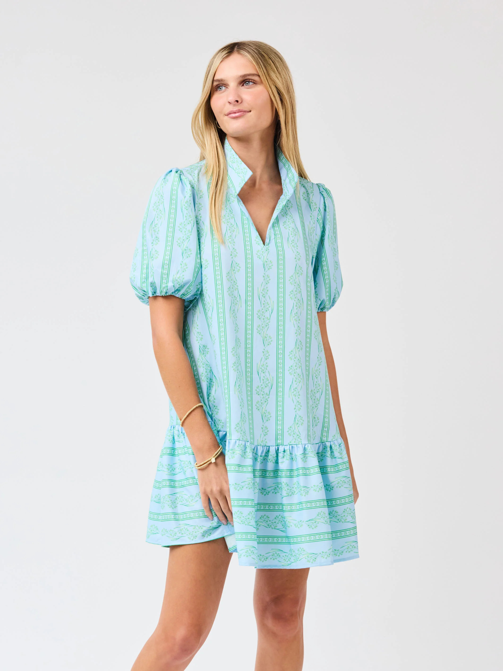 Nancy Dress | Garden Lace Green | Mary Square