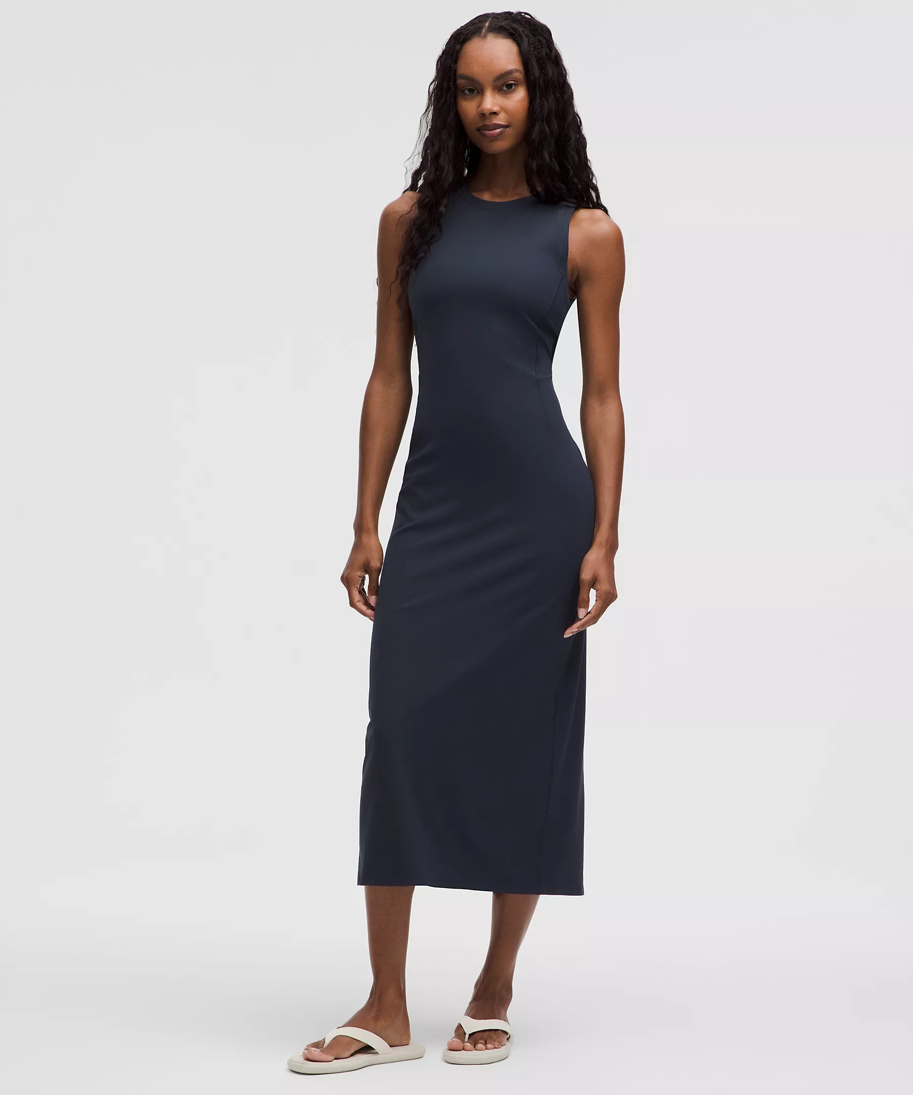All Aligned Ribbed Midi Dress | Women's Dresses | lululemon | Lululemon (US)