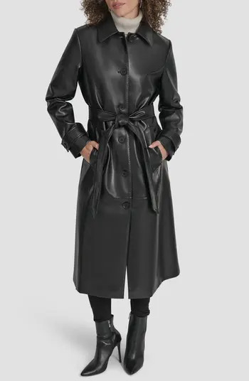 Faux Leather Trench Coat | Nordstrom Rack