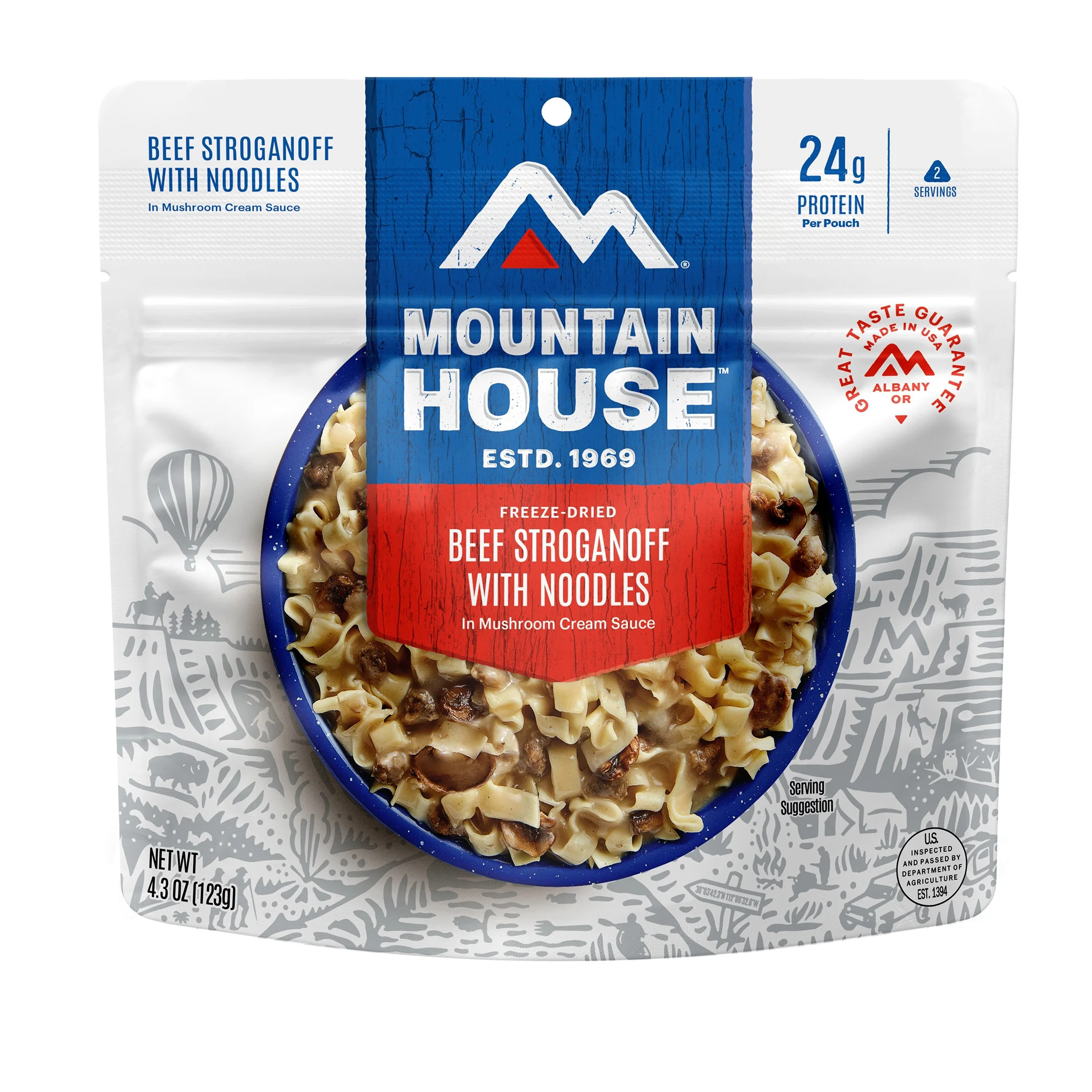 Mountain House Beef Stroganoff w/Noodles, Freeze-Dried Food, 2 Servings, Not Gluten Free | Walmart (US)