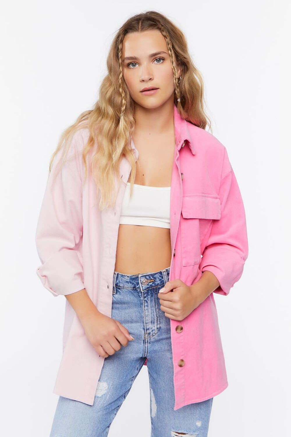 Corduroy Colorblock Shacket | Forever 21 | Forever 21 (US)