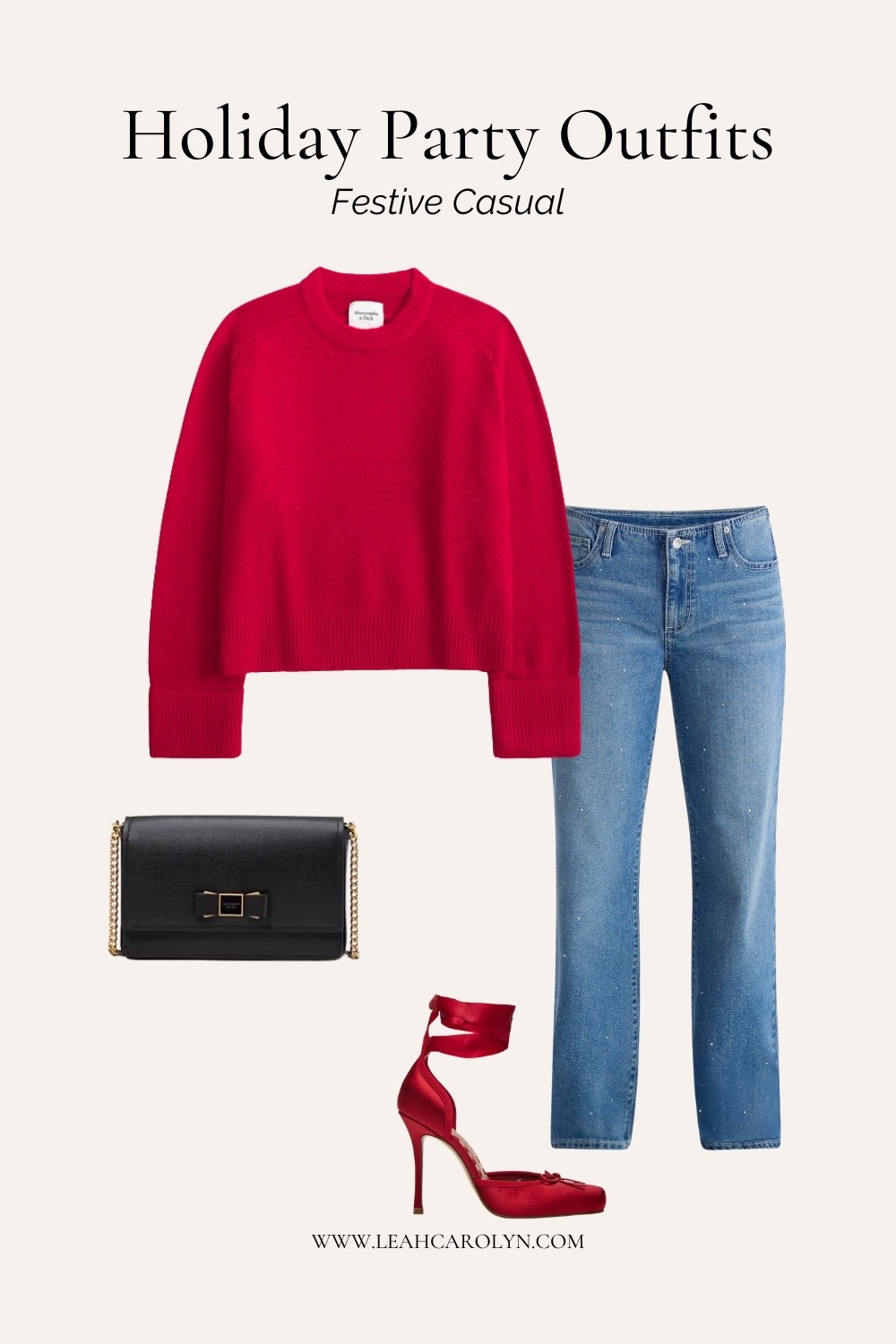 Casual holiday party outfit, embellished denim, ballet heels

#LTKMidsize #LTKootd #LTKHoliday