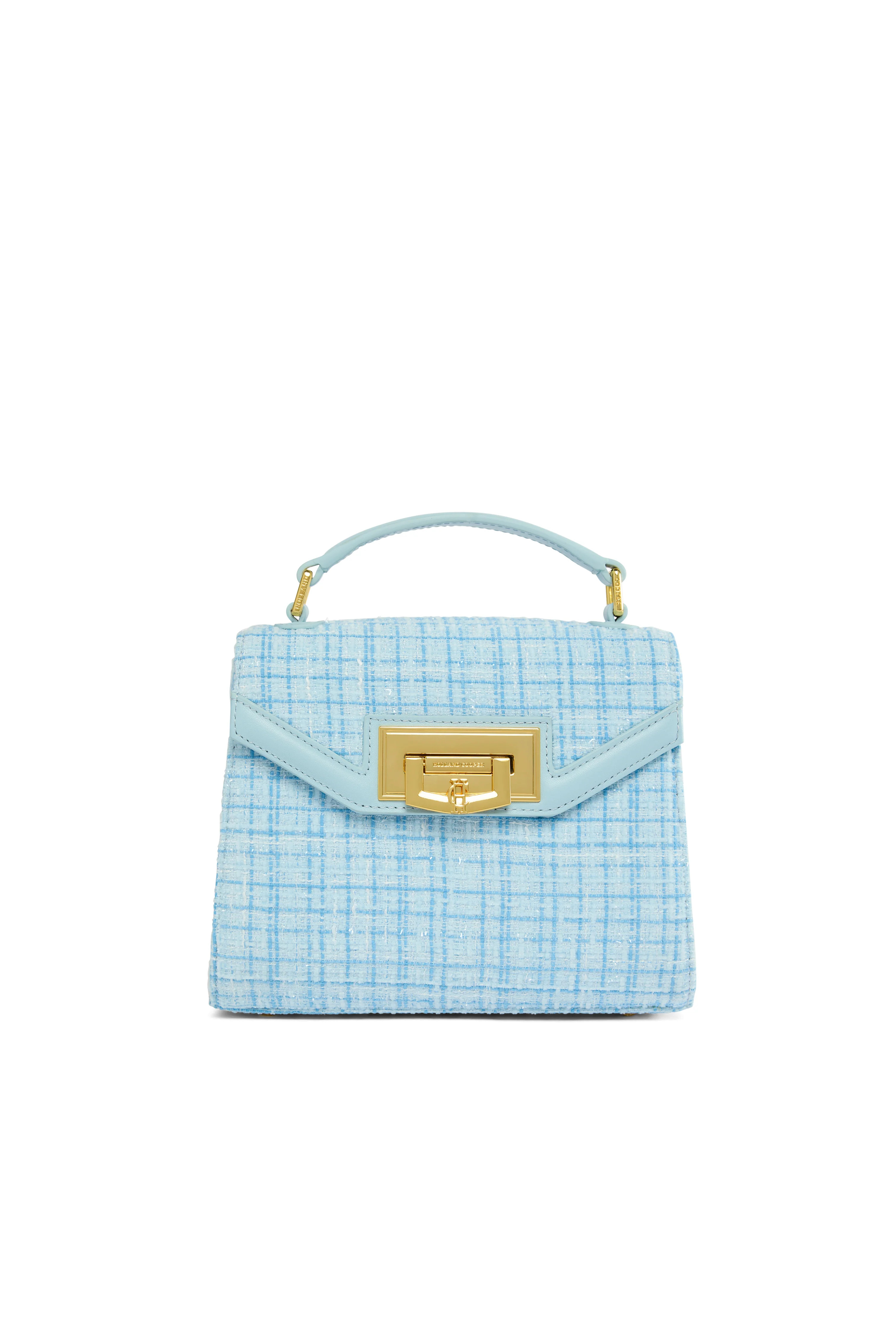 Mini Cheltenham Bag (Ice Blue Boucle) | Holland Cooper