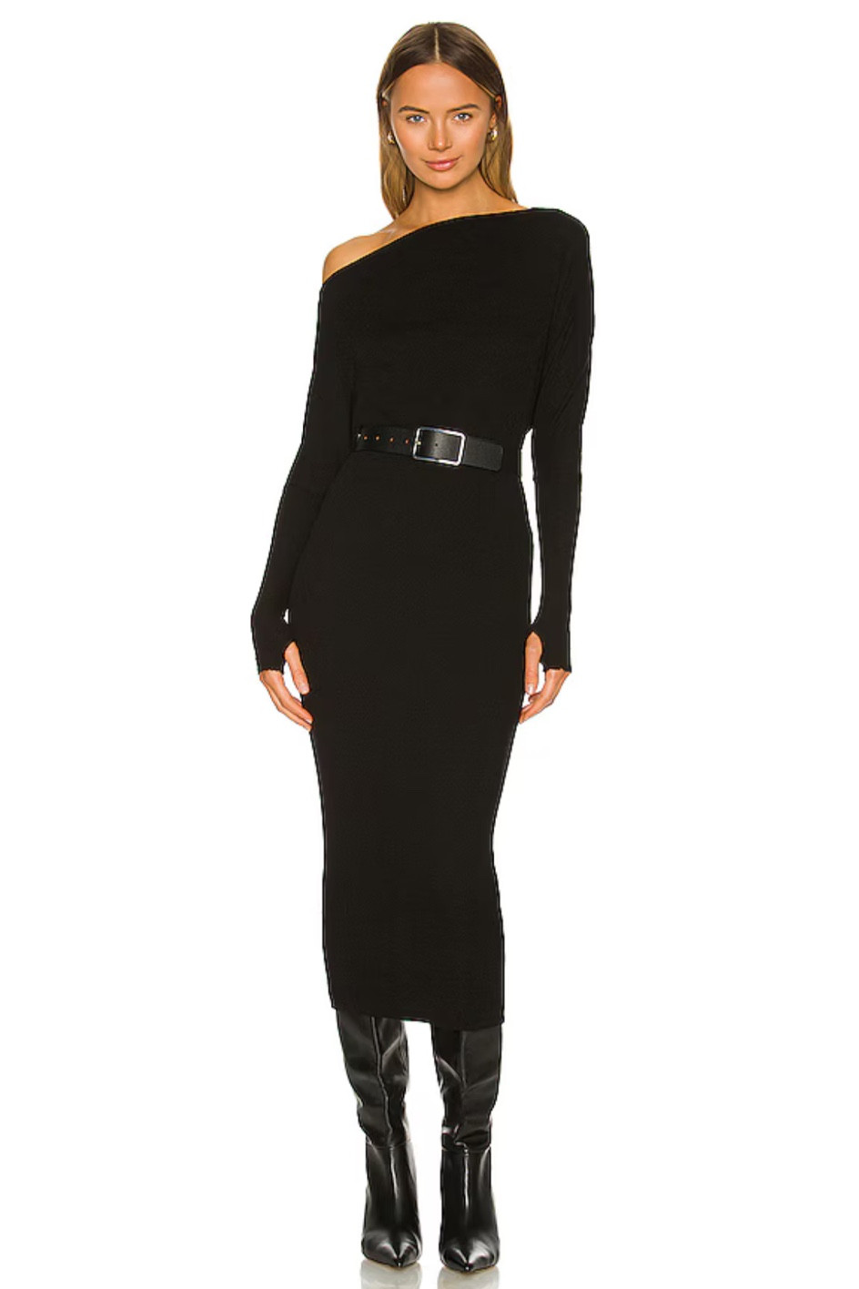 Black sweater dress