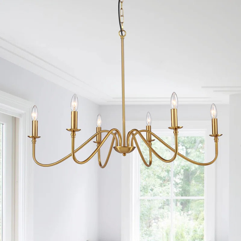 6-light Candle Style Farmhouse Chandelier | Wayfair North America