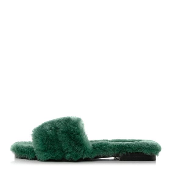 Woolskin Oran Sandals 36 Vert Anglais | FASHIONPHILE (US)