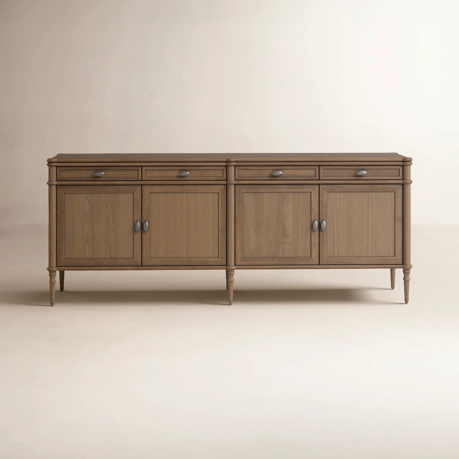 Susie 78.75" Wide 4 Drawer Oak Solid Wood Sideboard | Birch Lane