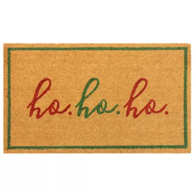 Bee & Willow™ 18" x 30" Ho Ho Ho Coir Door Mat | Bed Bath & Beyond | Bed Bath & Beyond