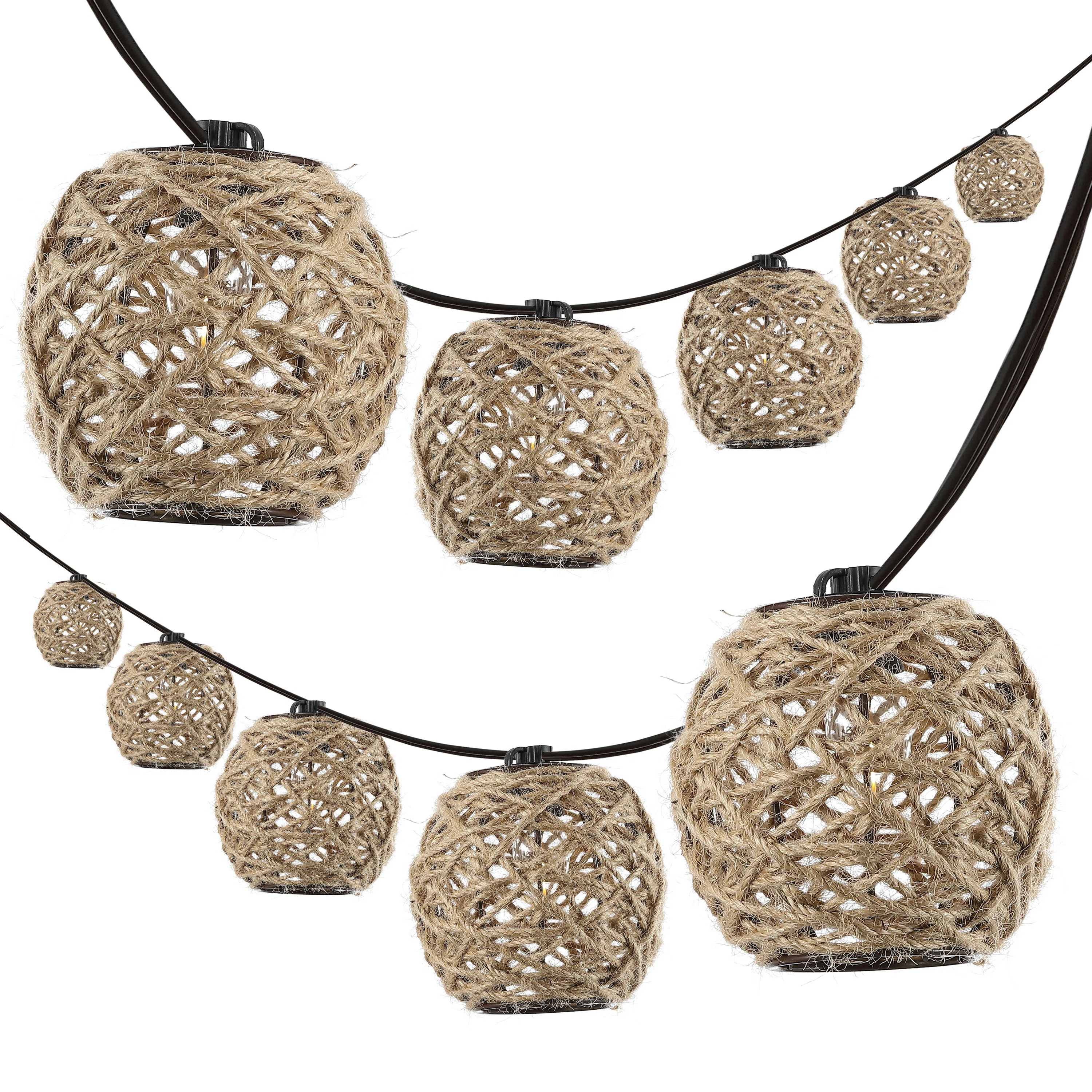 Bettelou 10-Light Indoor/Outdoor 10 ft. Rustic Coastal Incandescent C7 Globe String Lights | Wayfair North America