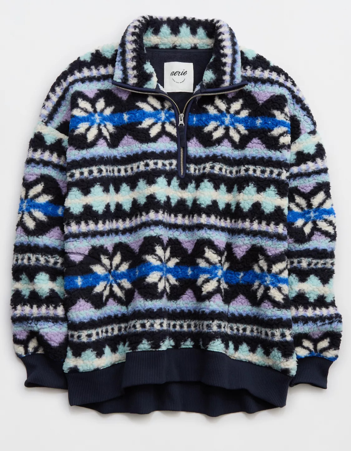 Aerie Hometown Holiday Quarter Zip Sweatshirt | American Eagle Outfitters (US & CA)