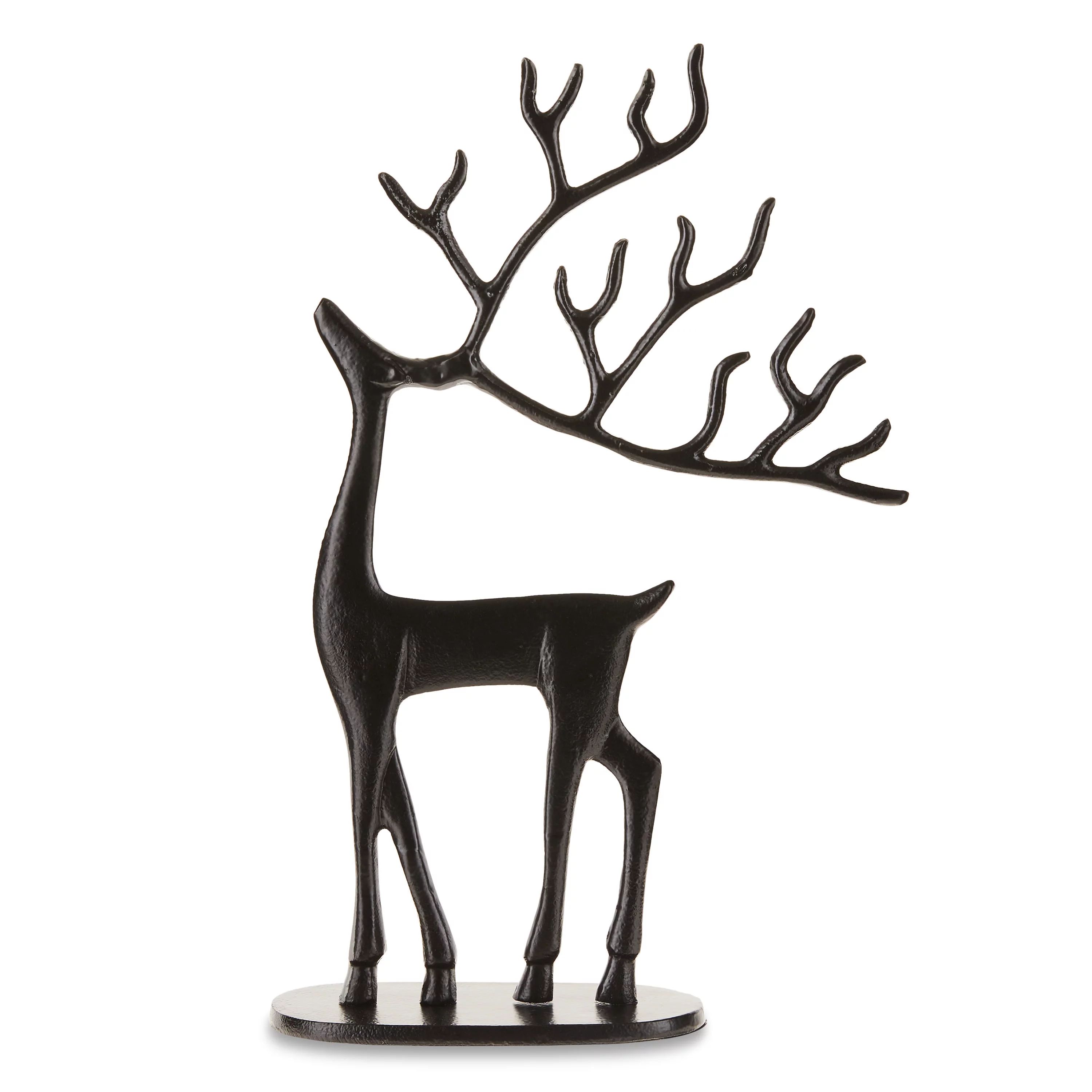Metal Casted Reindeer Tabletop Décor, Black Finish, 16 in, by Holiday Time - Walmart.com | Walmart (US)