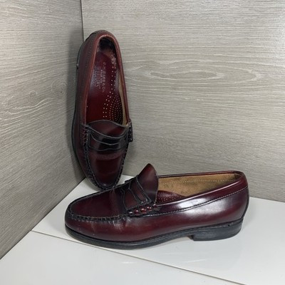 Bass Weejuns Loafers Womens 9.5 B Burgundy Leather  Penny Shoes Preppy | eBay US