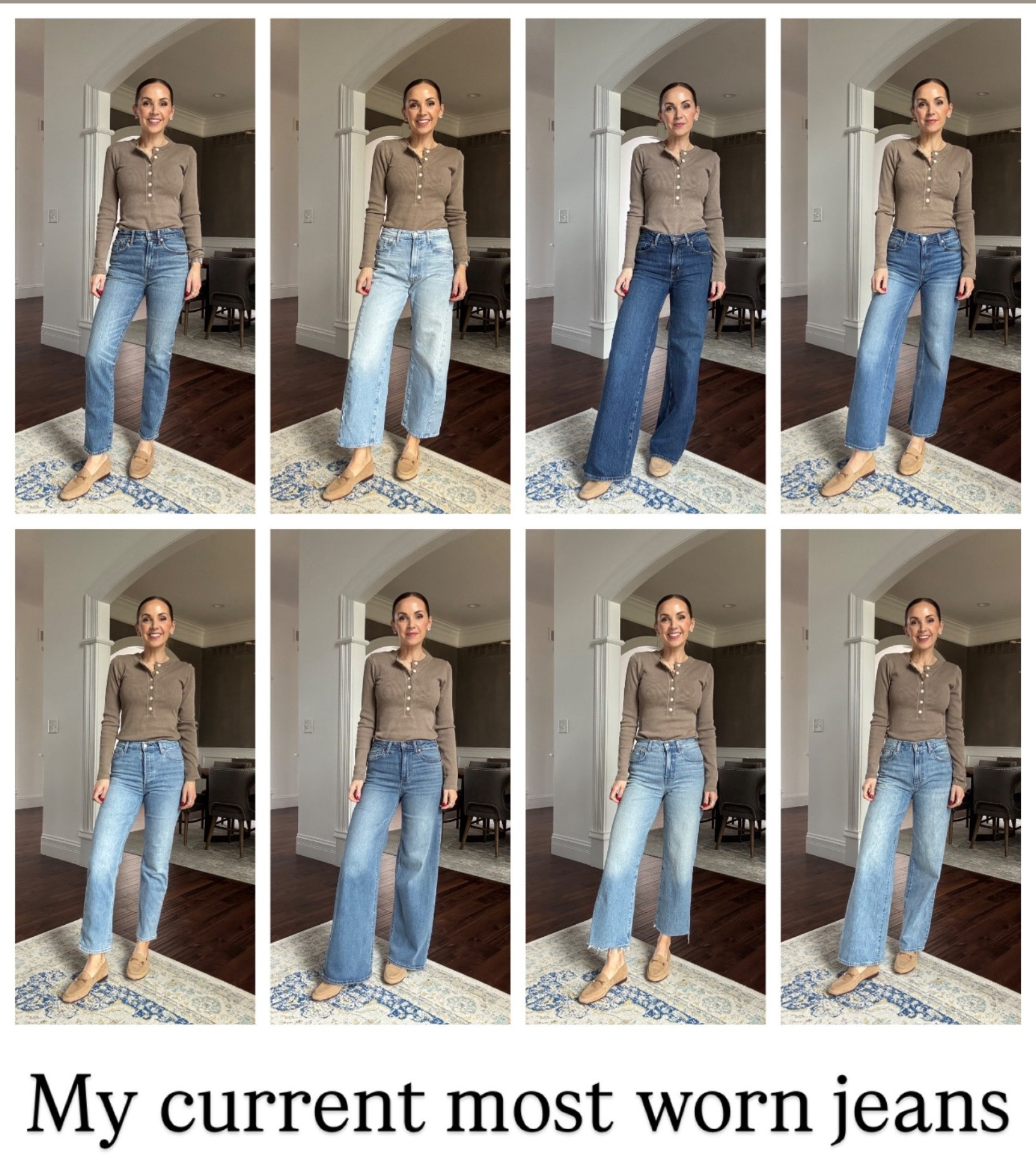 All my most worn blue jeans right now


