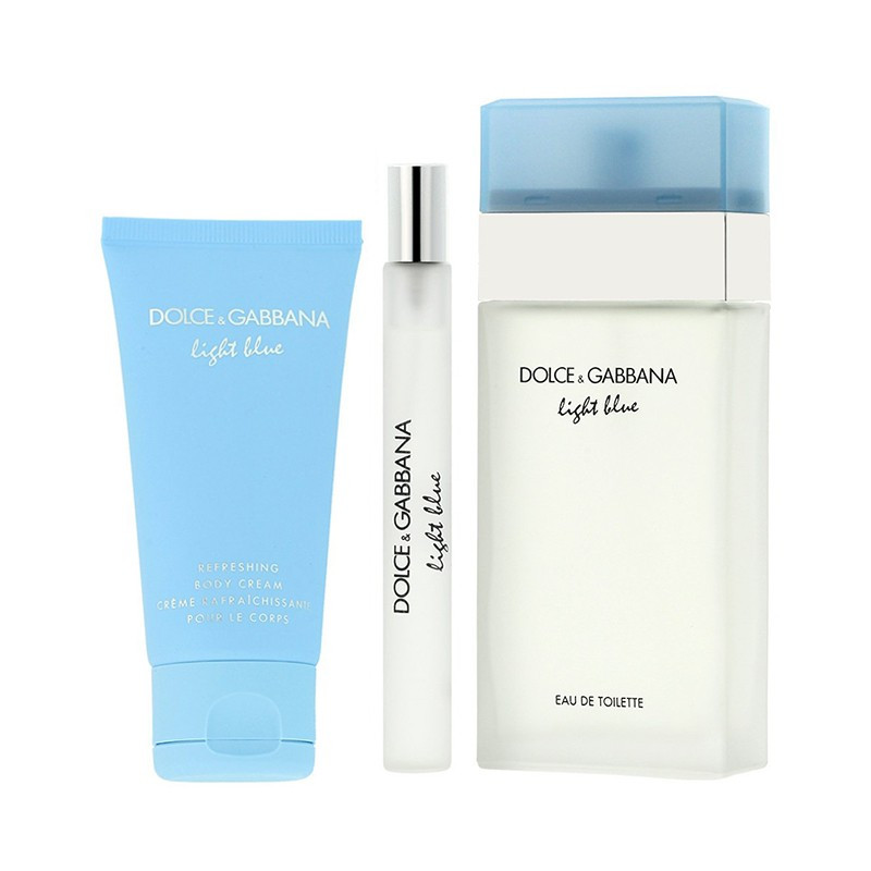 Dolce and Gabbana Ladies Light Blue 3pcs EDT Gift Set Fragrances 8057971185351 | Jomashop.com & JomaDeals.com