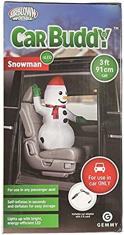 Gemmy Car Buddy Inflatable Snowman Airblown Inflatable Car Decoration for Use in Car Only, white,... | Amazon (US)