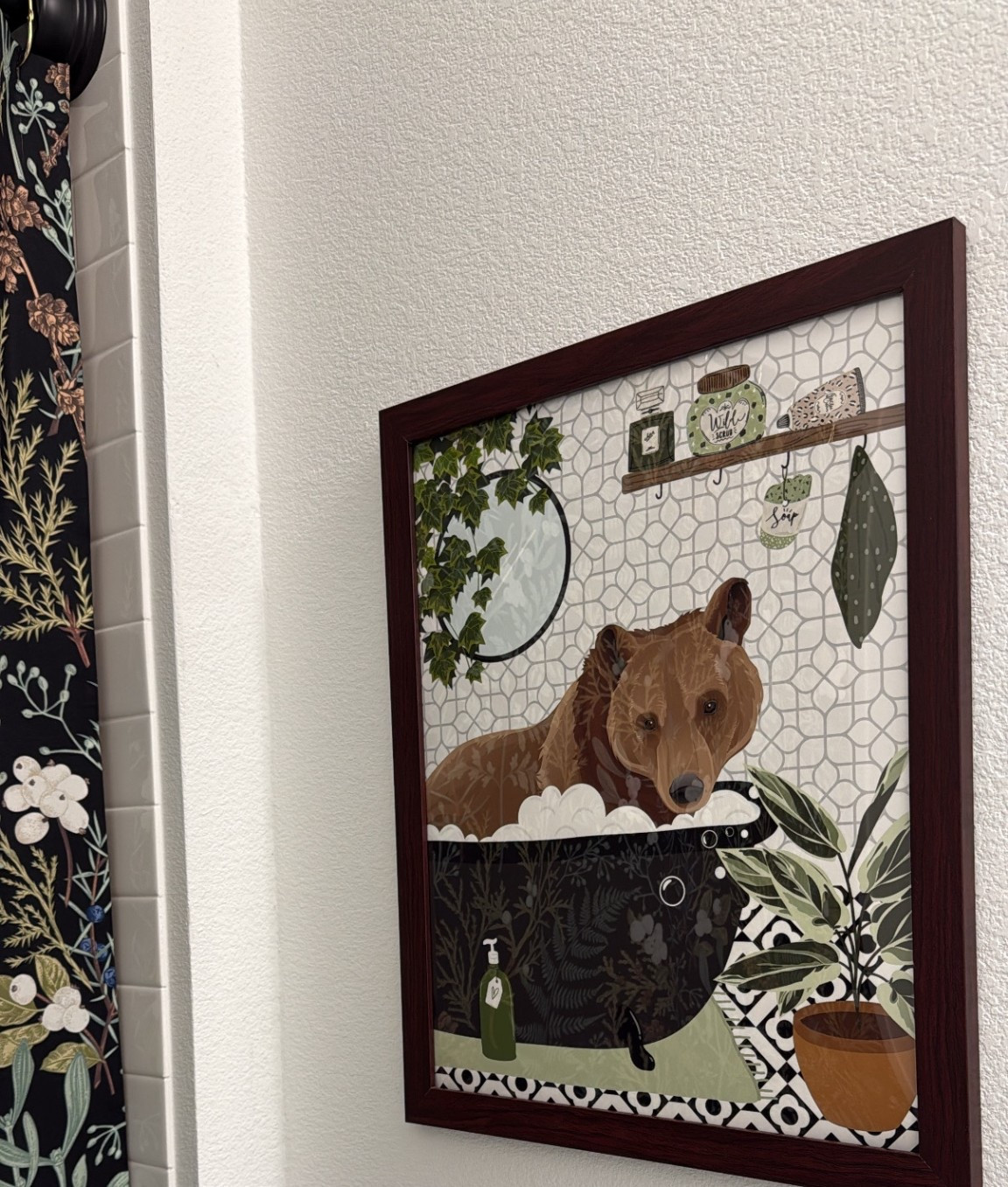 A Beary cute bathroom picture for toddlers and kids with a brown, cream and green color scheme bathroom 

#LTKKids #LTKHome