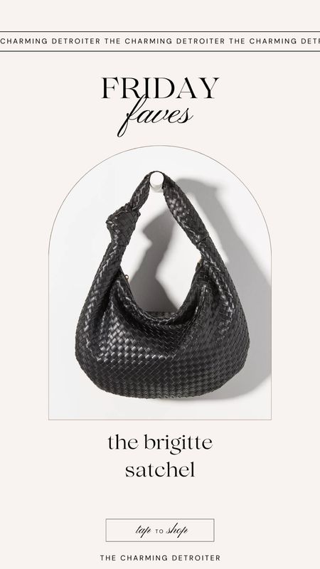 Friday faves black woven satchel

#LTKStyleTip #LTKSeasonal