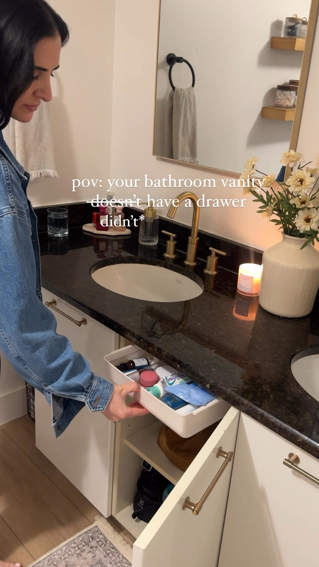 this adhesive drawer is great for a bathroom vanity, desk or any space you wish had a drawer! 

#organization #storage #storagesolutions #organizedhome

#LTKFindsUnder50 #LTKFamily #LTKHome