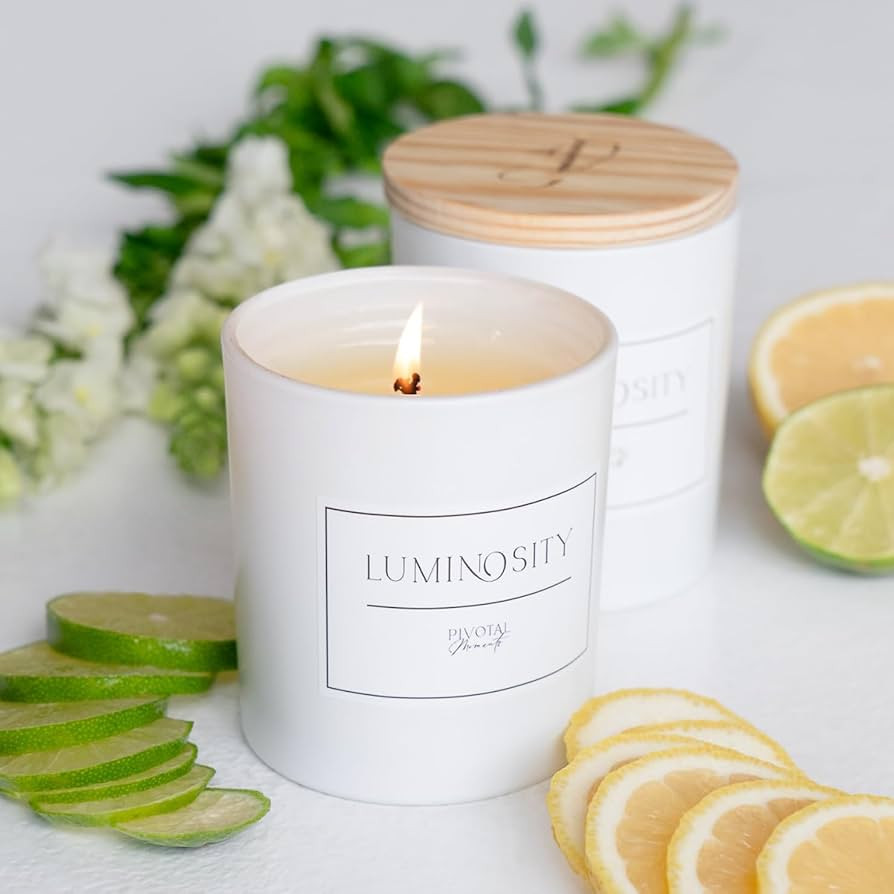 Pivotal Moments Luminosity Scented Candle 60-Hour Clean Burning Hand-Poured Coconut and Soy Wax B... | Amazon (US)